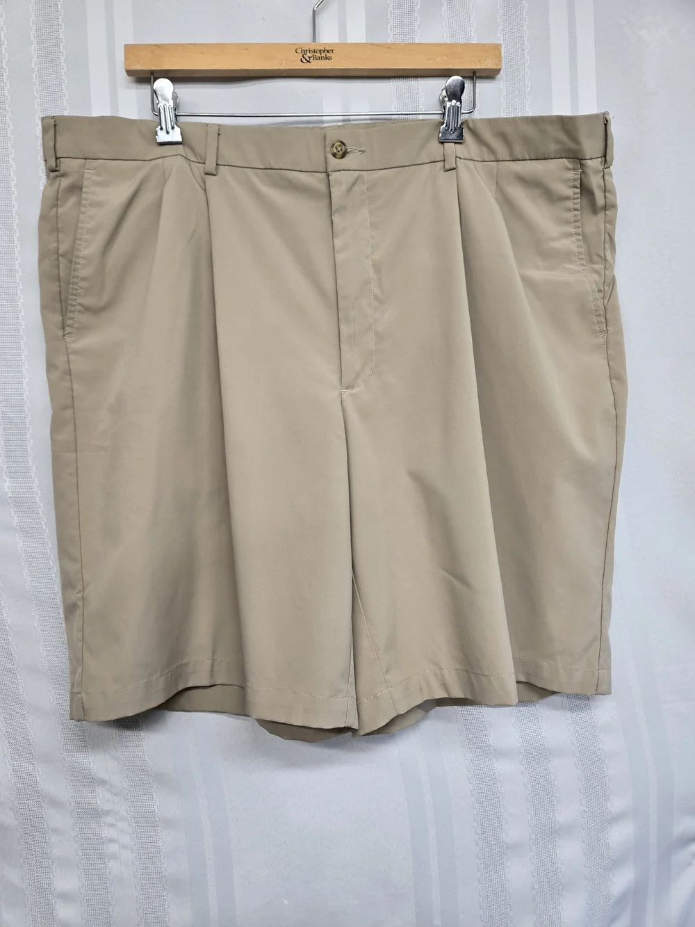 PRO Tour Cool Play Golf Shorts Mens  Stretch Lightweight Tan SIZE 42